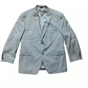 Alfani Men's Slim-Fit Solid Knit Suit Jacket 46R Light Grey Sport Coat NWOT